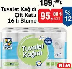 BLUME TUVALET KAĞIDI 2 KATLI 16'LI